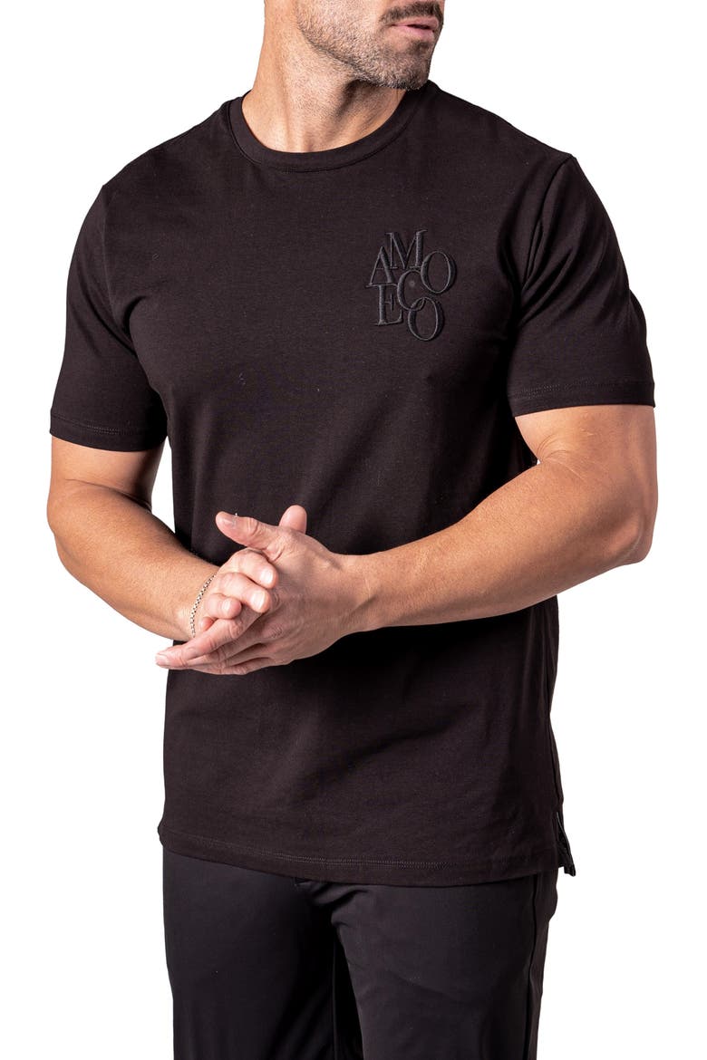 Resistance Logo Embroidered T-Shirt, Alternate, color, BLACK