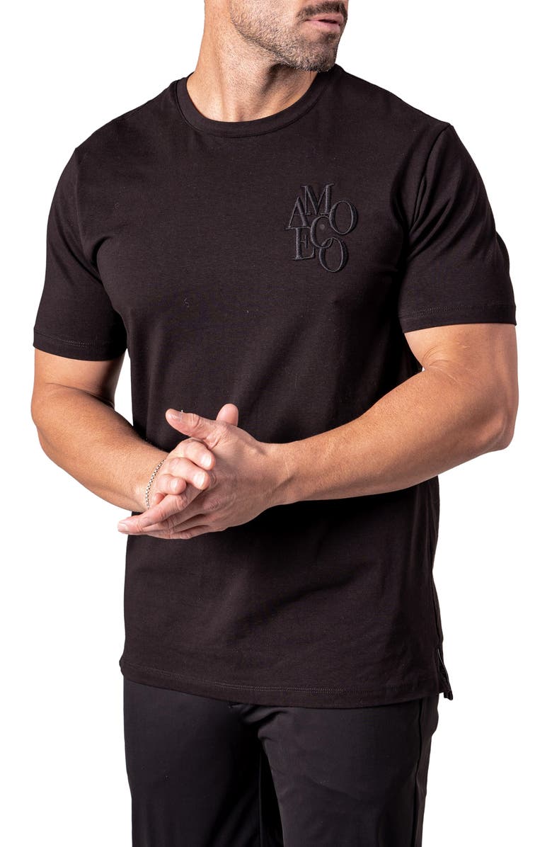 Maceoo Resistance Logo Embroidered T-Shirt, Alternate, color, Black