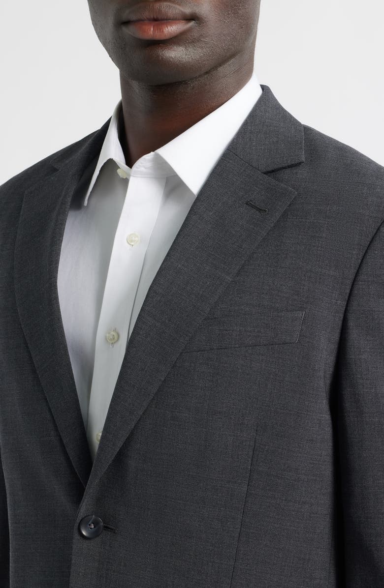 Nordstrom Henrik Trim Fit Solid Stretch Wool Suit Jacket, Alternate, color, Grey Charcoal