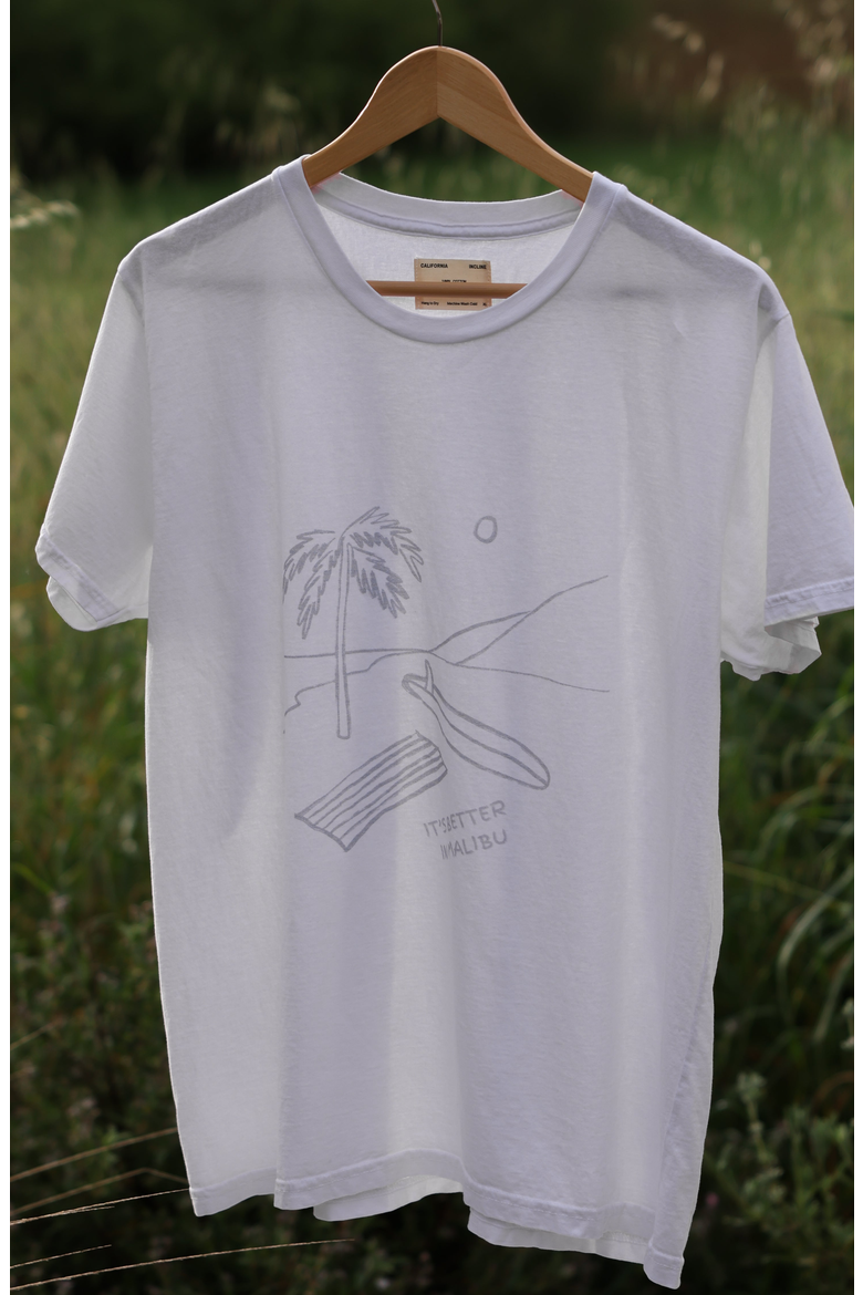 It's Better In Malibu Tee, Alternate, color, Salt