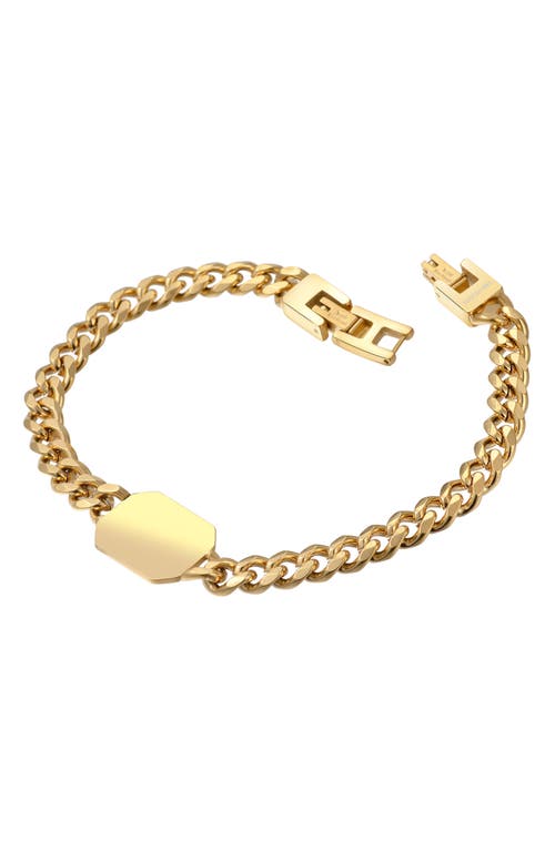 Van Heusen Tag Cuban Chain Bracelet