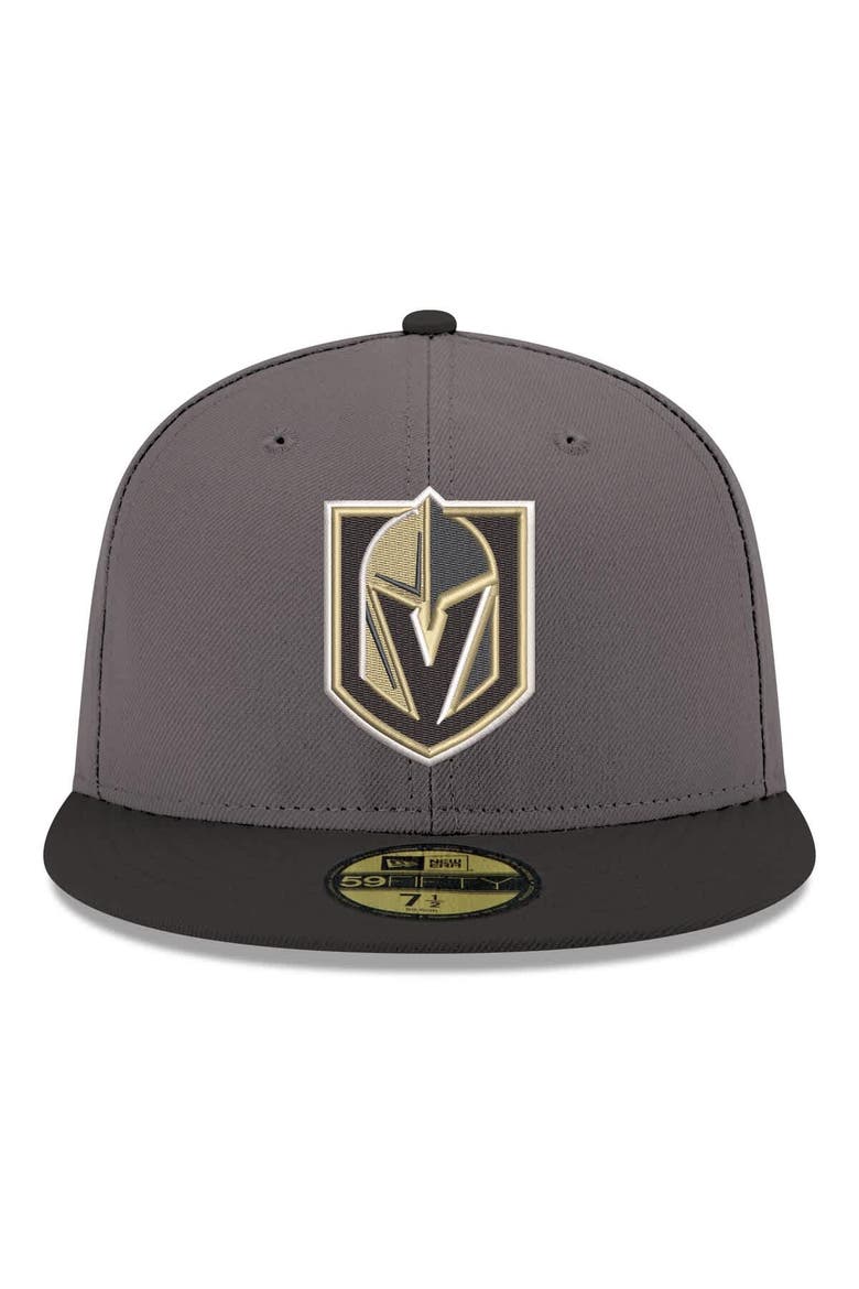 Men's New Era  Gray Vegas Golden Knights Core Logo Two-Tone 59FIFTY Fitted Hat, Alternate, color, Gray