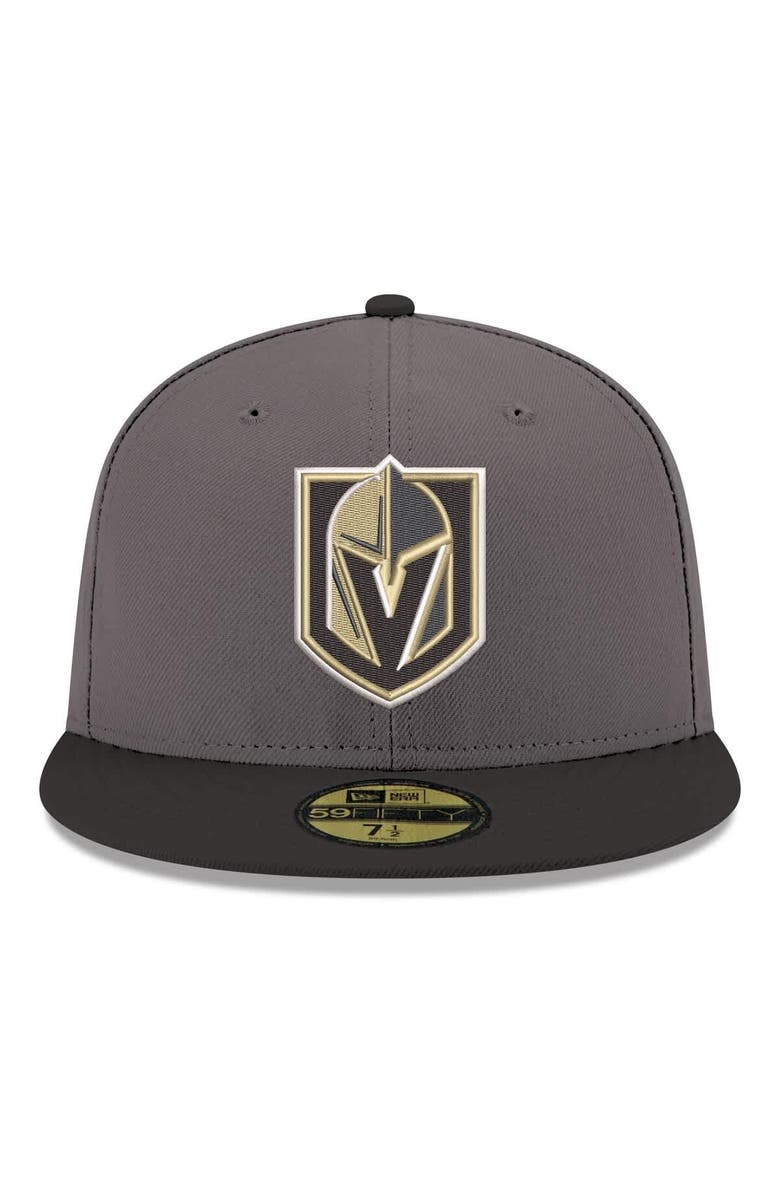 New Era Men's New Era  Gray Vegas Golden Knights Core Logo Two-Tone 59FIFTY Fitted Hat, Alternate, color, Gray