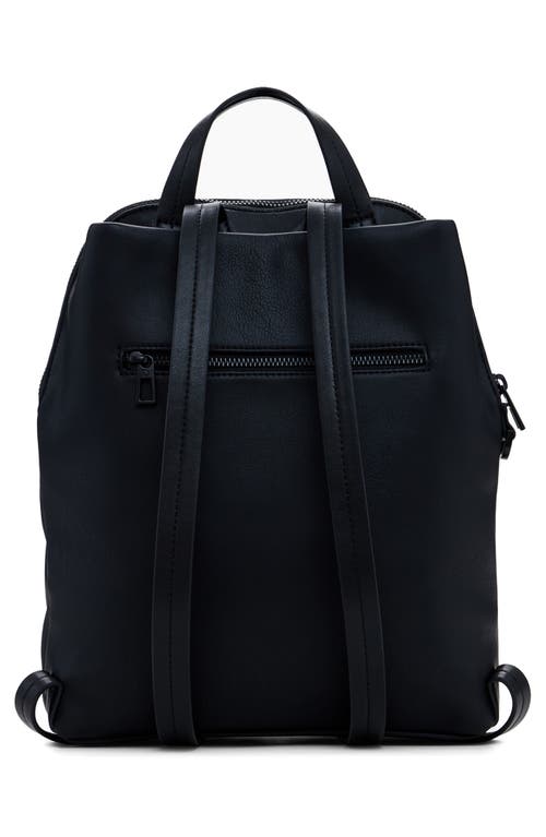 Desigual Faux Leather Backpack In Black