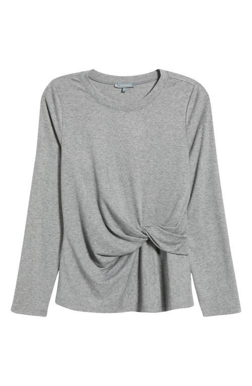 Wit & Wisdom Twist Front T-shirt In Gray