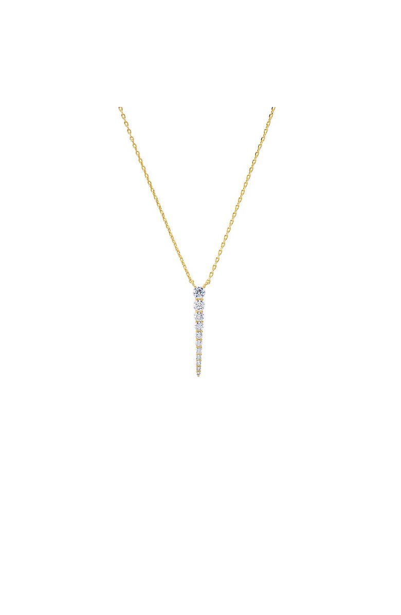 BY ADINA EDEN Graduated Tennis Drop Necklace, Main, color, Gold