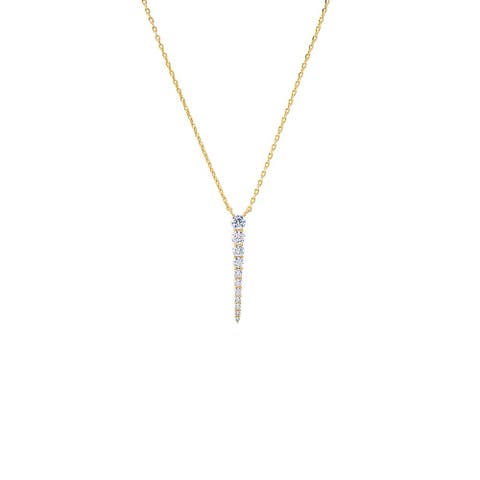 Graduated Tennis Drop Necklace