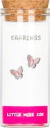 Little Miss Zoe Kids' Sterling Silver Butterfly Stud Earrings in Gift Bottle