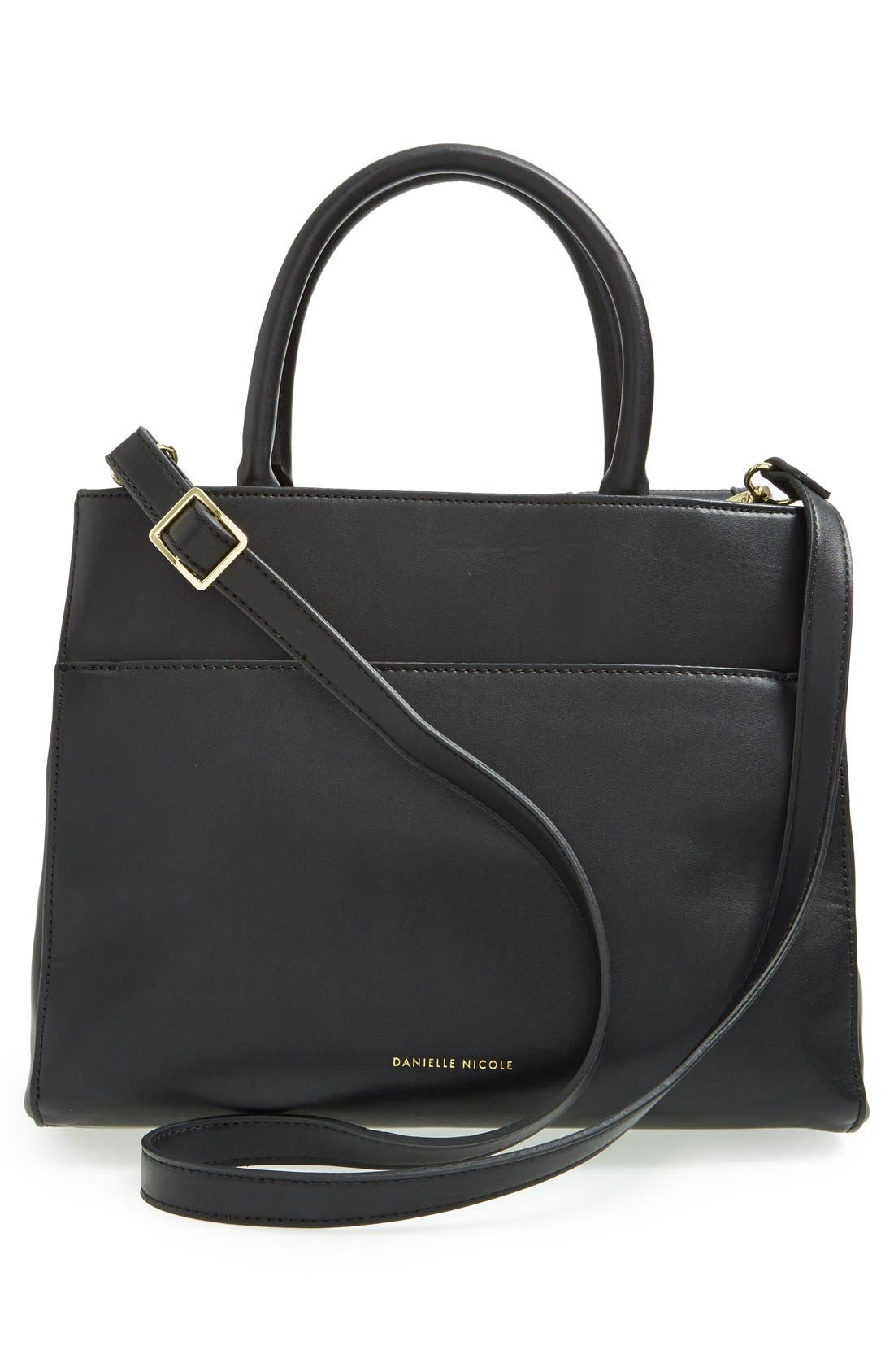 'Eva' Satchel, Alternate, color, BLACK