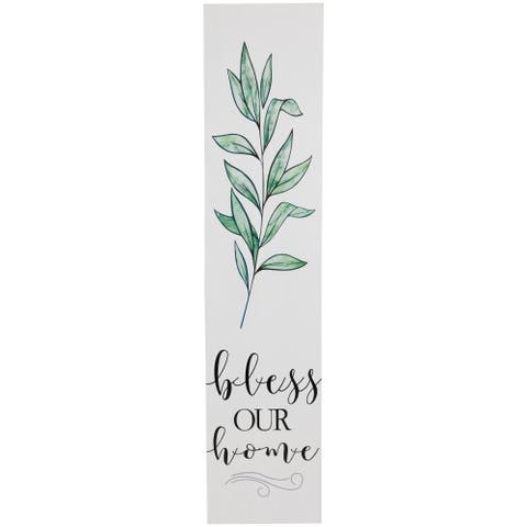 36" Bless Our Home Wooden Porch Board Sign Decoration