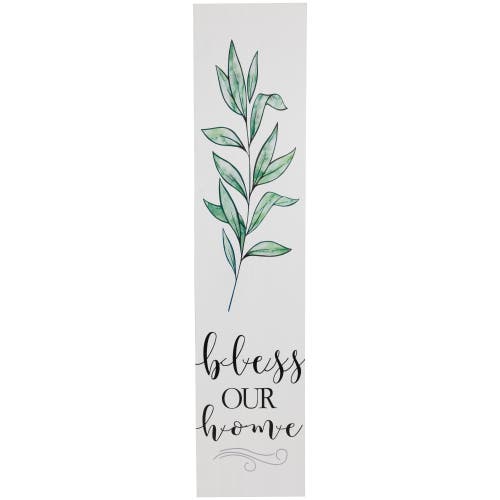 Northlight 36" Bless Our Home Wooden Porch Board Sign Decoration In White
