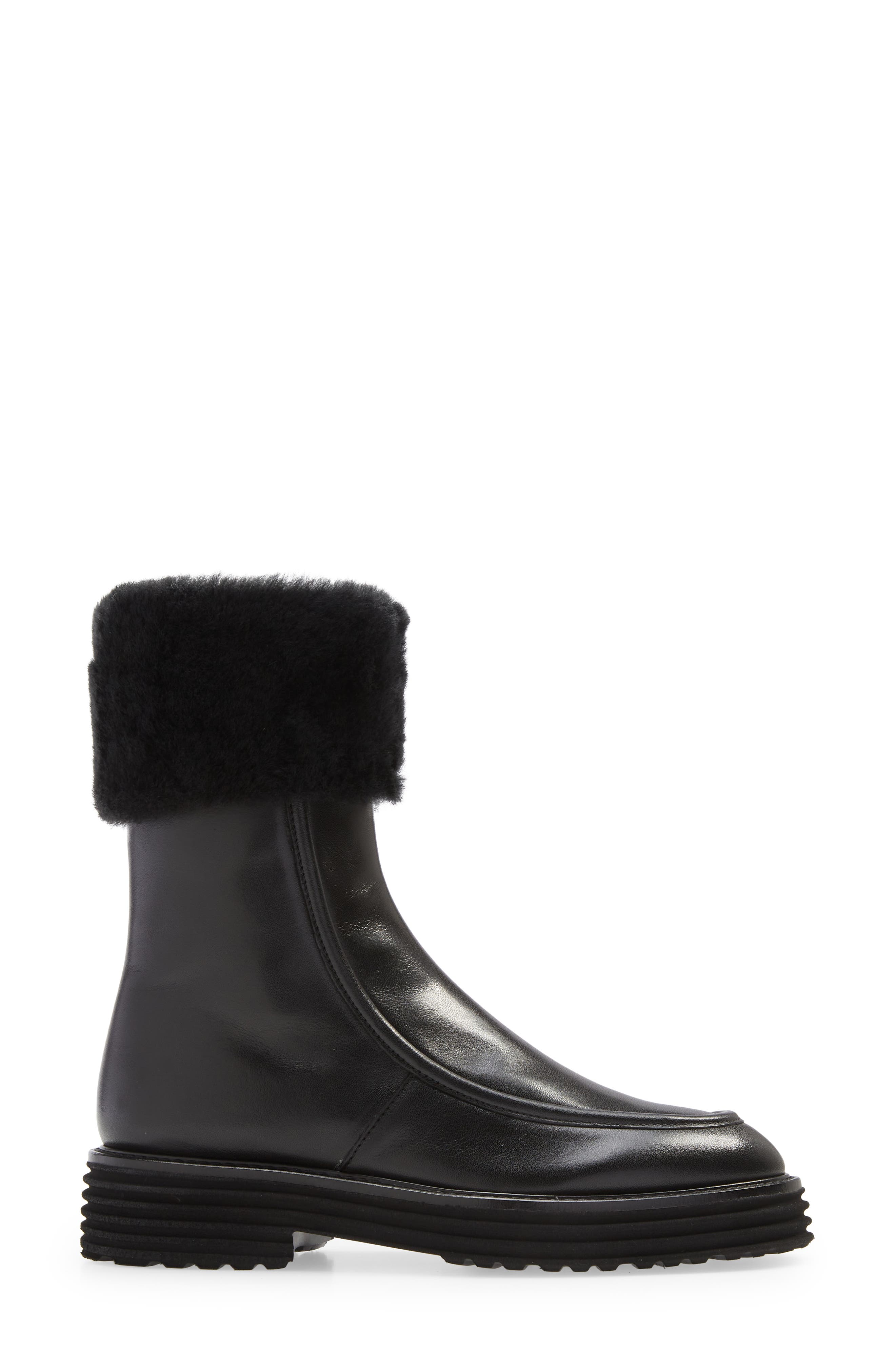 Pas de Rouge Ada Genuine Shearling Cuff Boot, Alternate, color, 