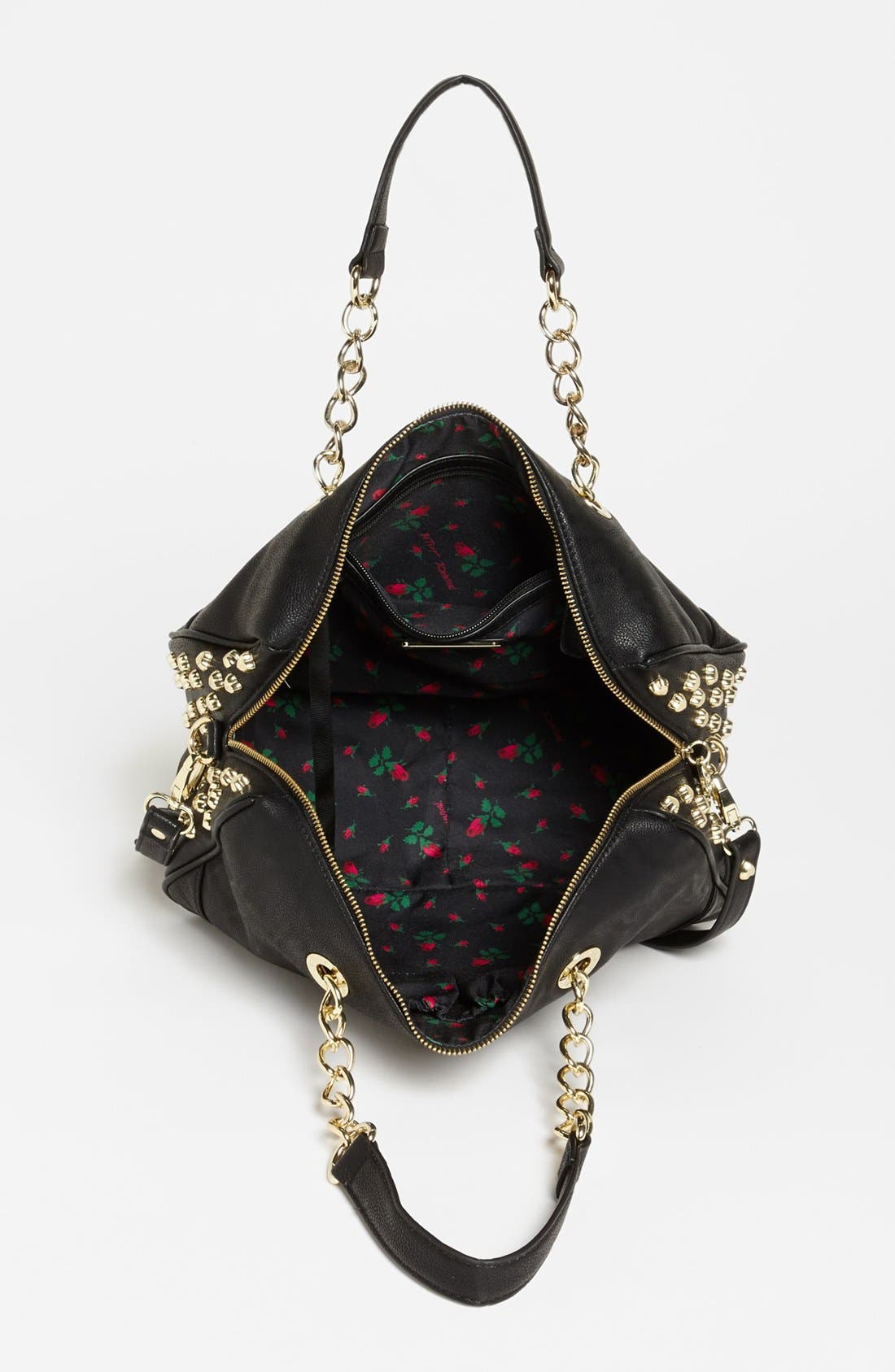 'Heart Attack' Satchel, Alternate, color, BLACK