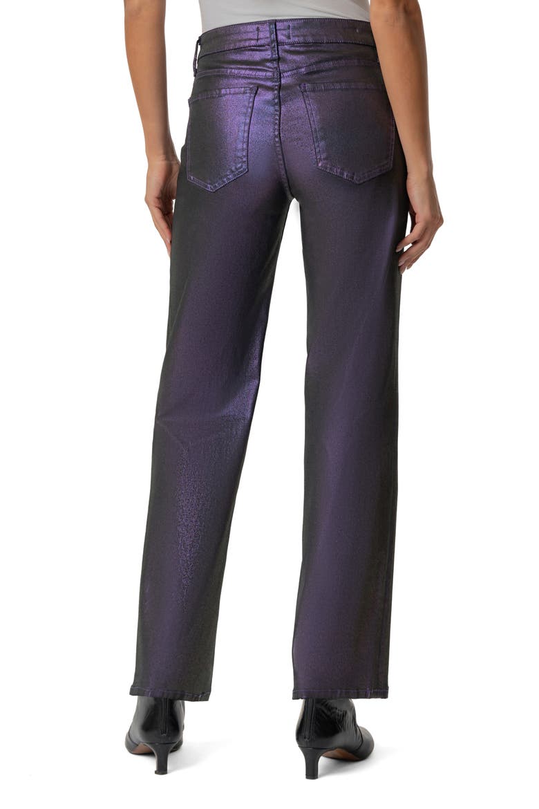 Iridescent High Waist Ankle Wide Leg Jeans, Alternate, color, ELECTRIC VIOLET
