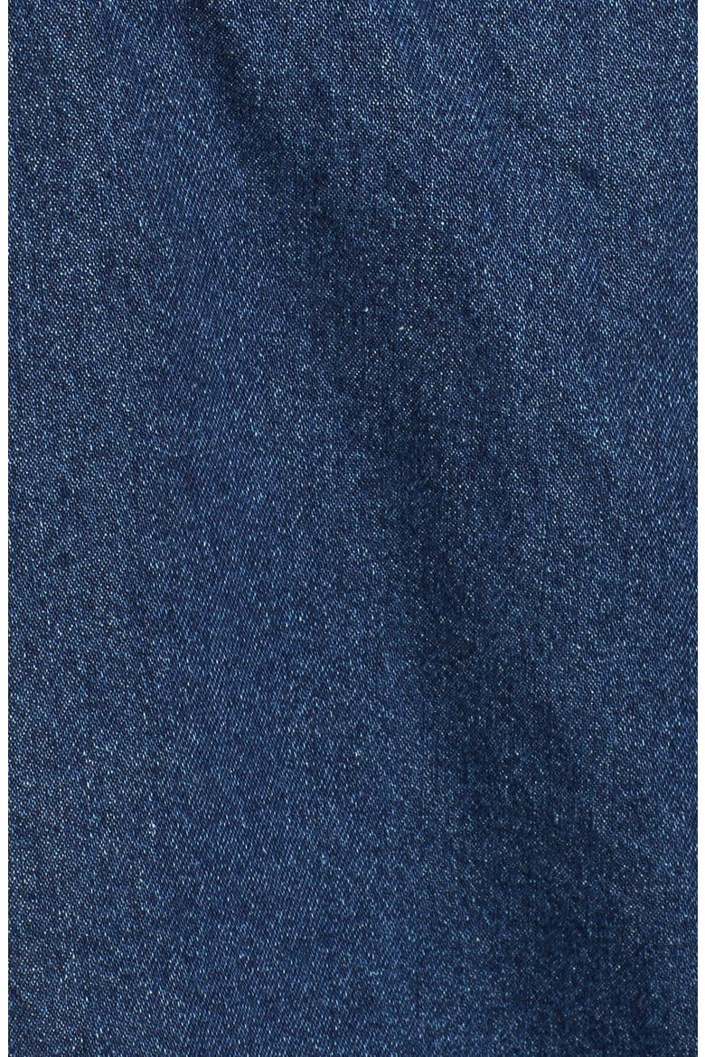 Strapless Crop Denim Jumpsuit, Alternate, color, DENIM BLUE