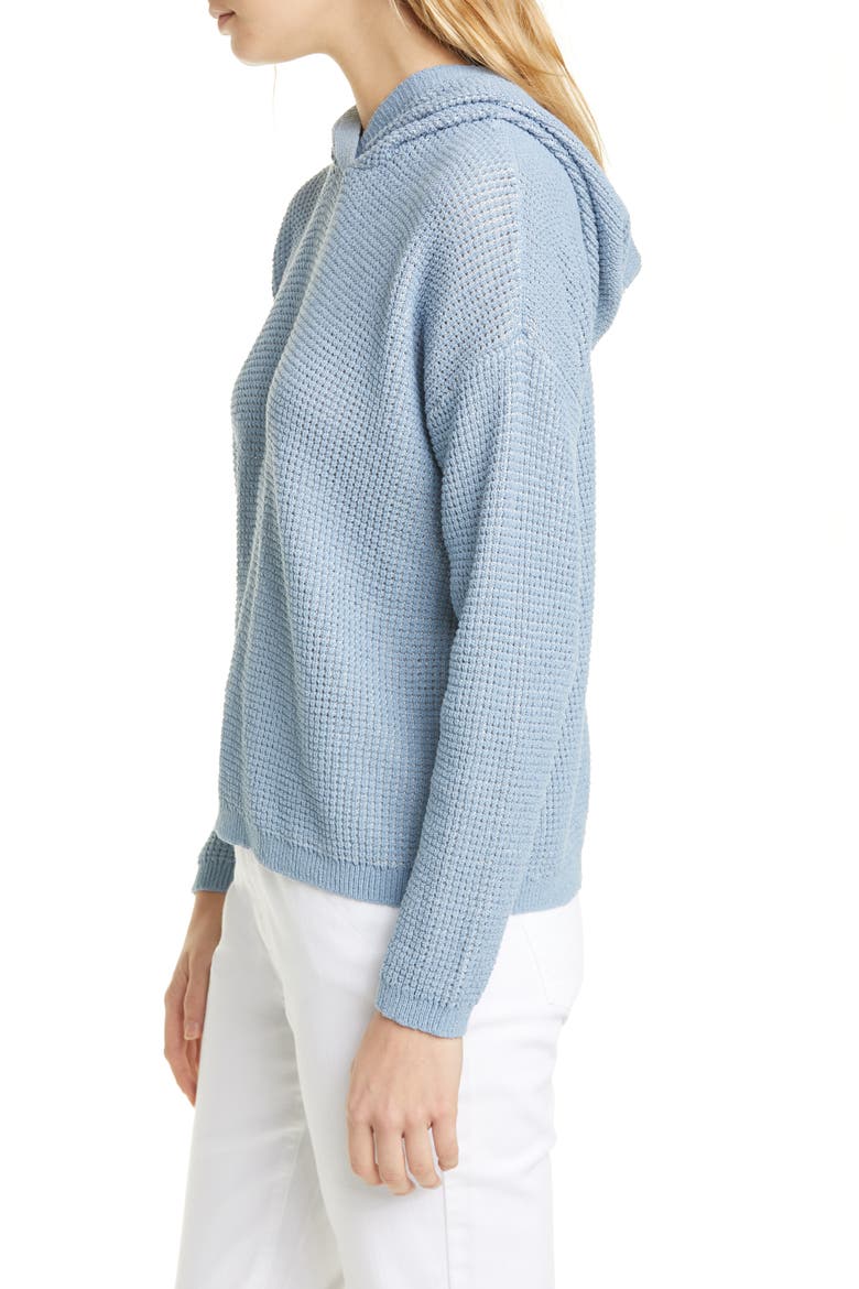 Organic Cotton Blend Hooded Sweater, Alternate, color, HAZE