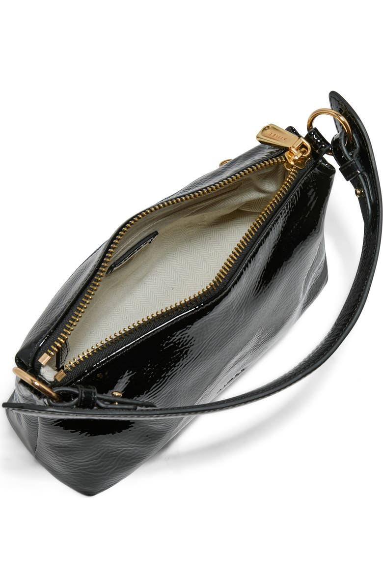AIMEE Ava Convertible Leather Shoulder Bag, Alternate, color, Black Crinkle Patent