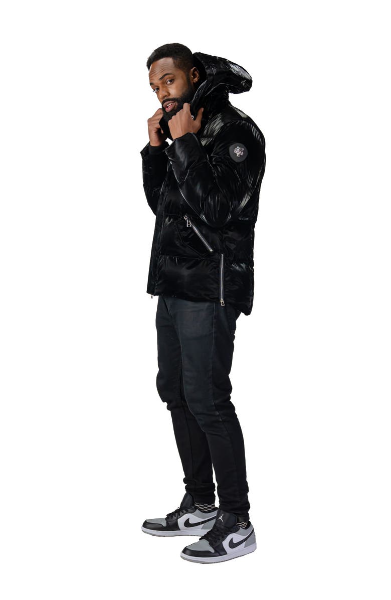 Woodpecker Woody Water Resistant Hooded Puffer Bomber Jacket, Alternate, color, 