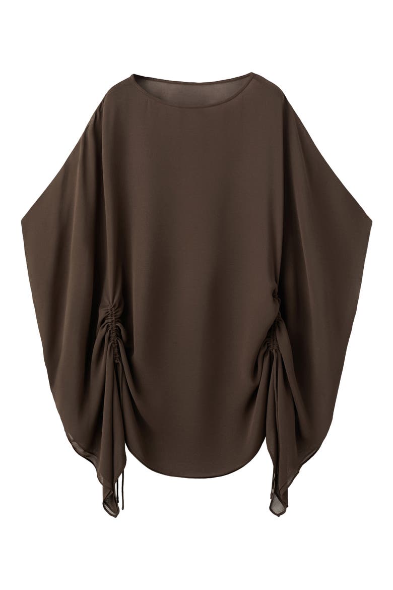 Ruched Caftan, Main, color, BROWN
