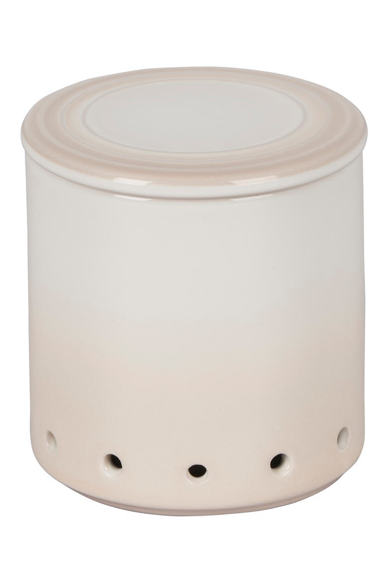 Stoneware Garlic Keeper, Alternate, color, MERINGUE