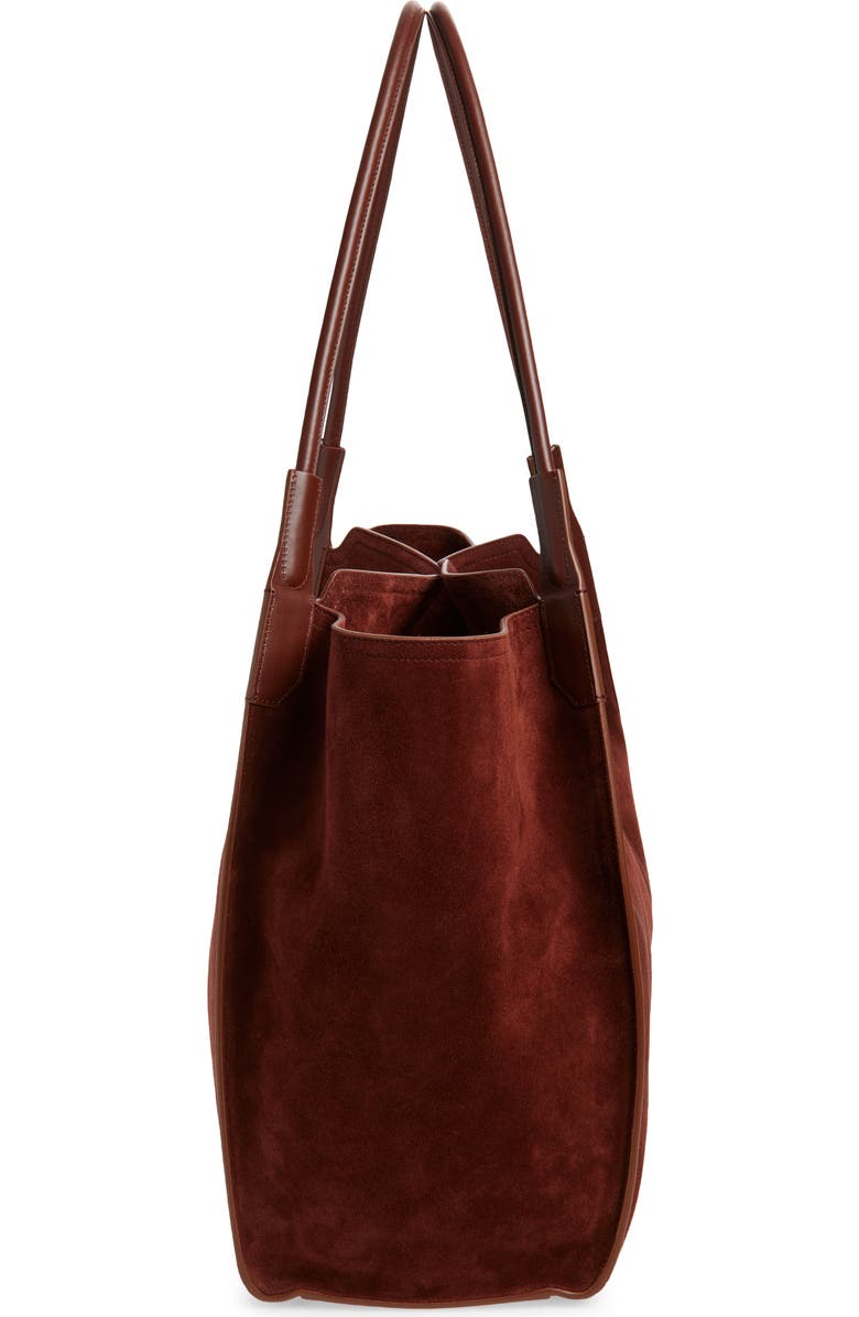 Victoria Beckham Victoria Sue Suede Tote, Alternate, color, Dark Brown