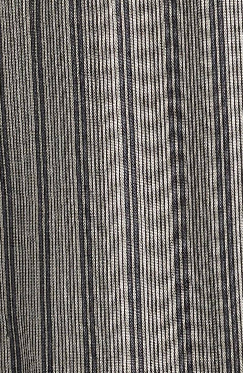 Open Edit Stripe Camp Shirt, Alternate, color, Grey Banded Stripe