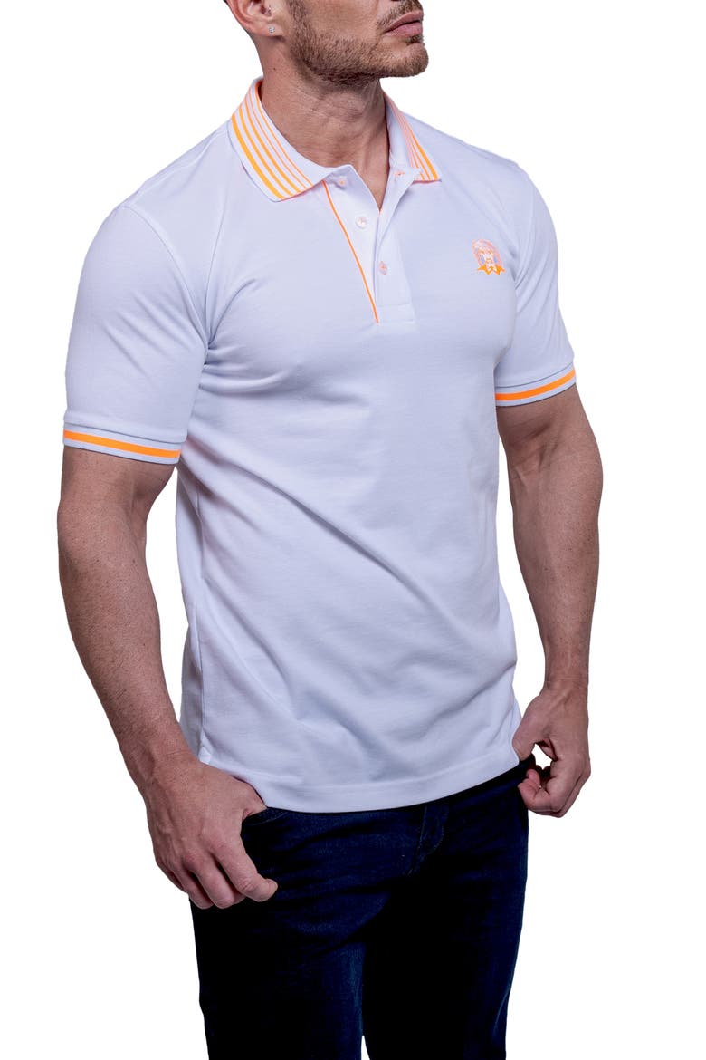 Tiplogo21 White Piqué Polo, Alternate, color, WHITE
