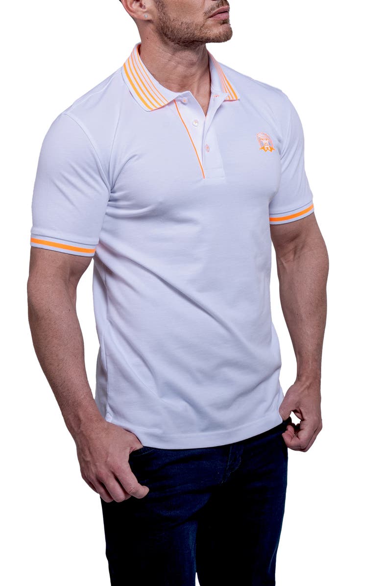 Maceoo Tiplogo21 White Piqué Polo, Alternate, color, White