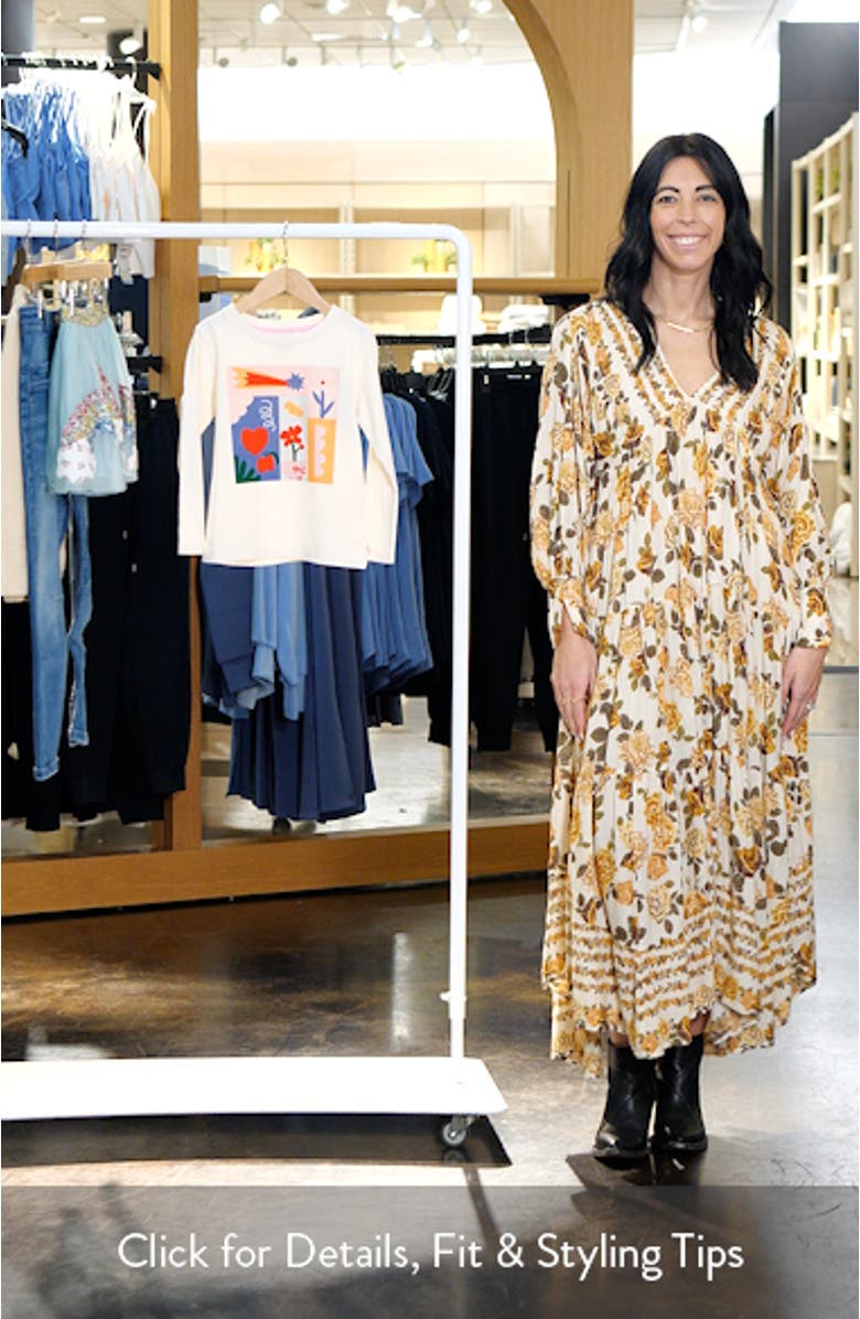 Kids' Doodle Print Long Sleeve Recycled Cotton Blend T-Shirt, sales video thumbnail