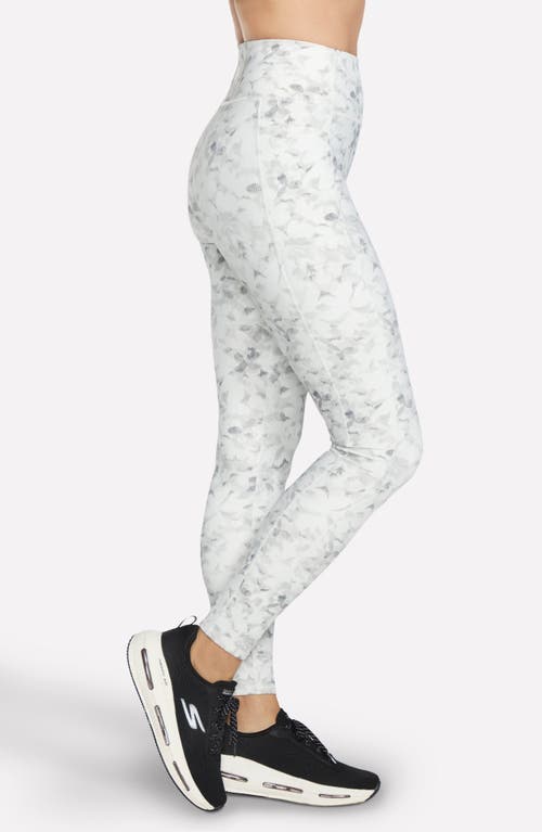 Skechers Go Flex Rib Floral Mirage Full Length High-waisted Pocket Leggings In Multi