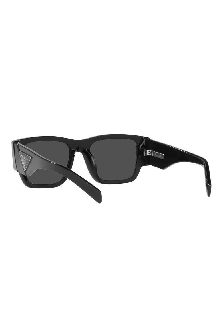 55mm Square Sunglasses, Alternate, color, BLACK