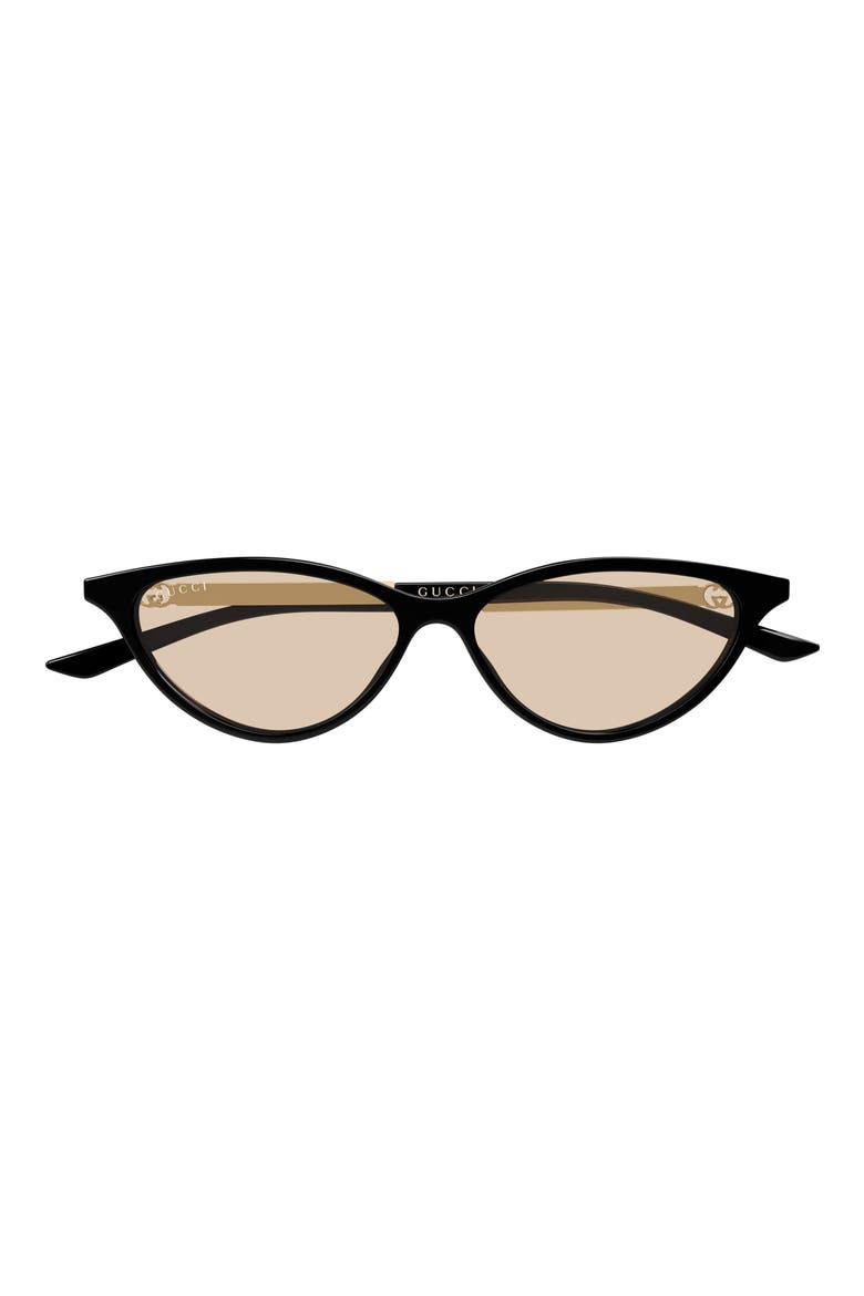 GG2211S 54mm Polarized Gradient Cat Eye Sunglasses, Main, color, BLACK