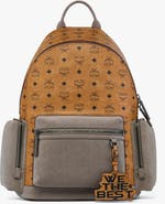 MCM x We The Best Stark Backpack in Visetos and Suede