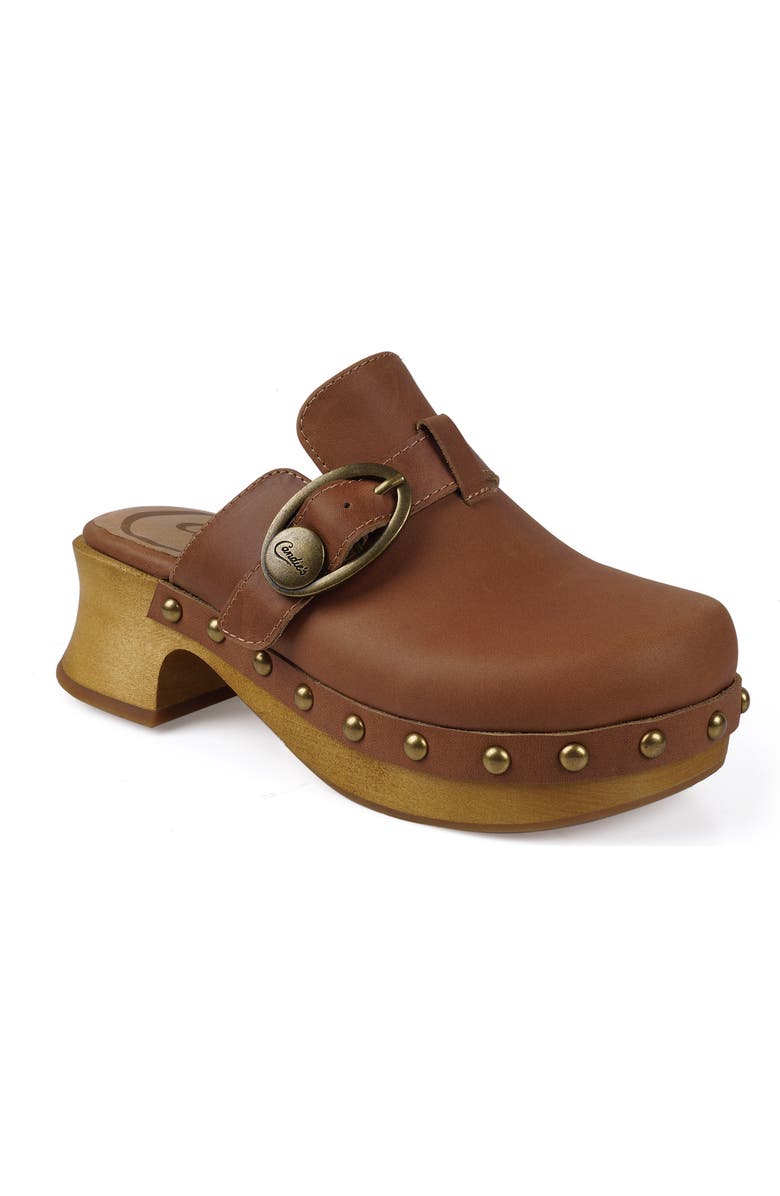 Candie's Tera Platform Clog, Main, color, Tan Leather