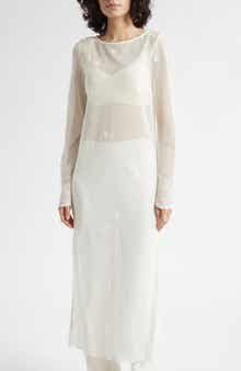 Cove Sheer Embroidered Open Knit Kaftan