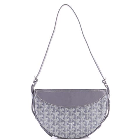 Hirondelle Shoulder Bag Coated Canvas and Leather
