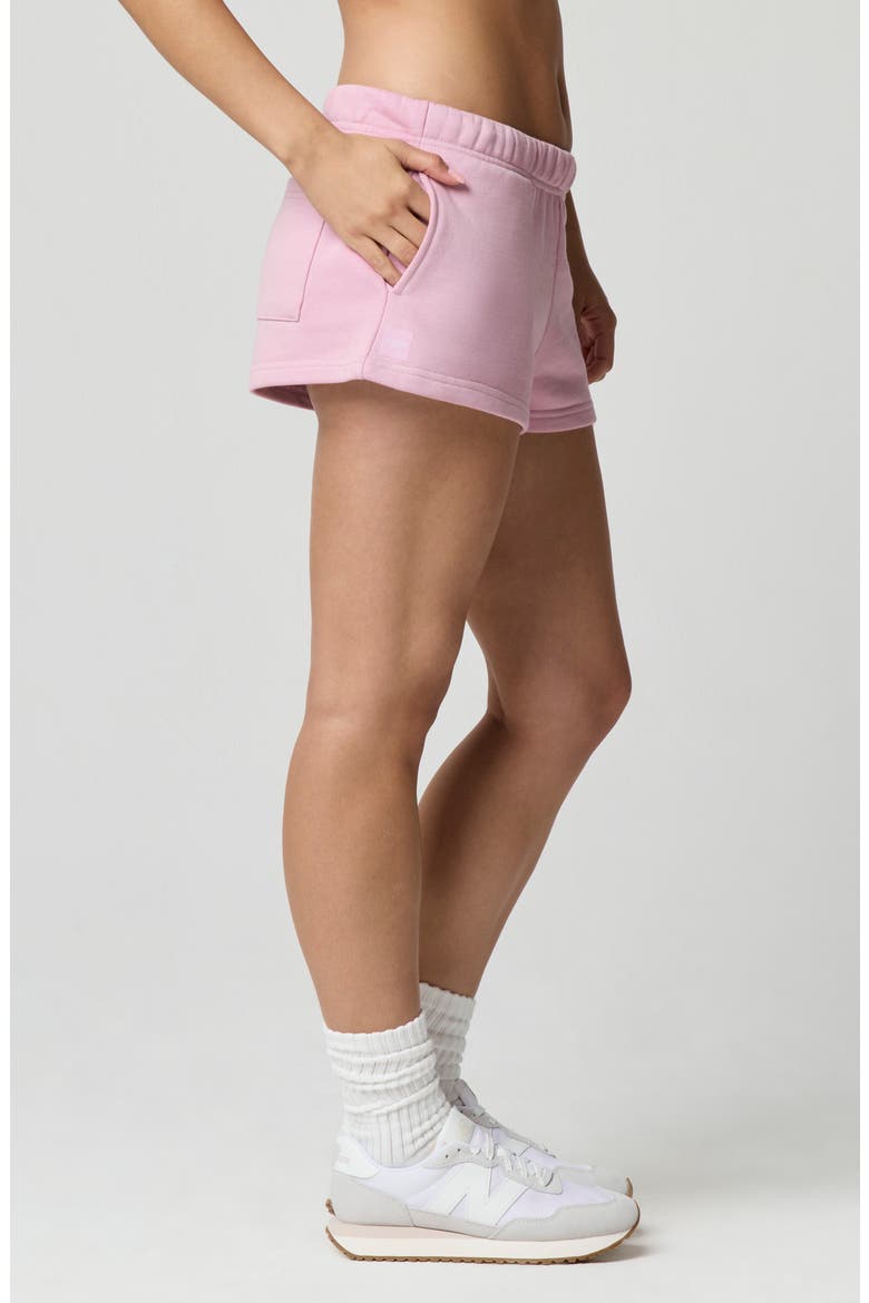 Cozy Crush Sweat Shorts, Alternate, color, DAWN PINK