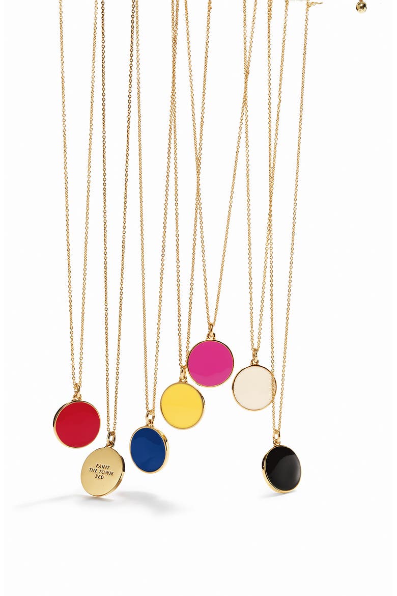 'idiom' reversible pendant necklace, Alternate, color, SKIRT THE RULES- BLACK/ GOLD