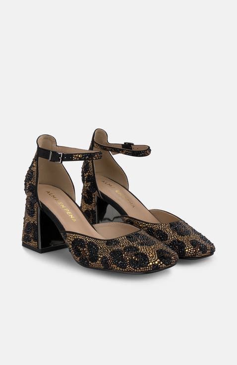 Leopard Shoe with Jewellery
