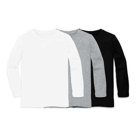 Kids Long Sleeve Classic Tee 3 Pack