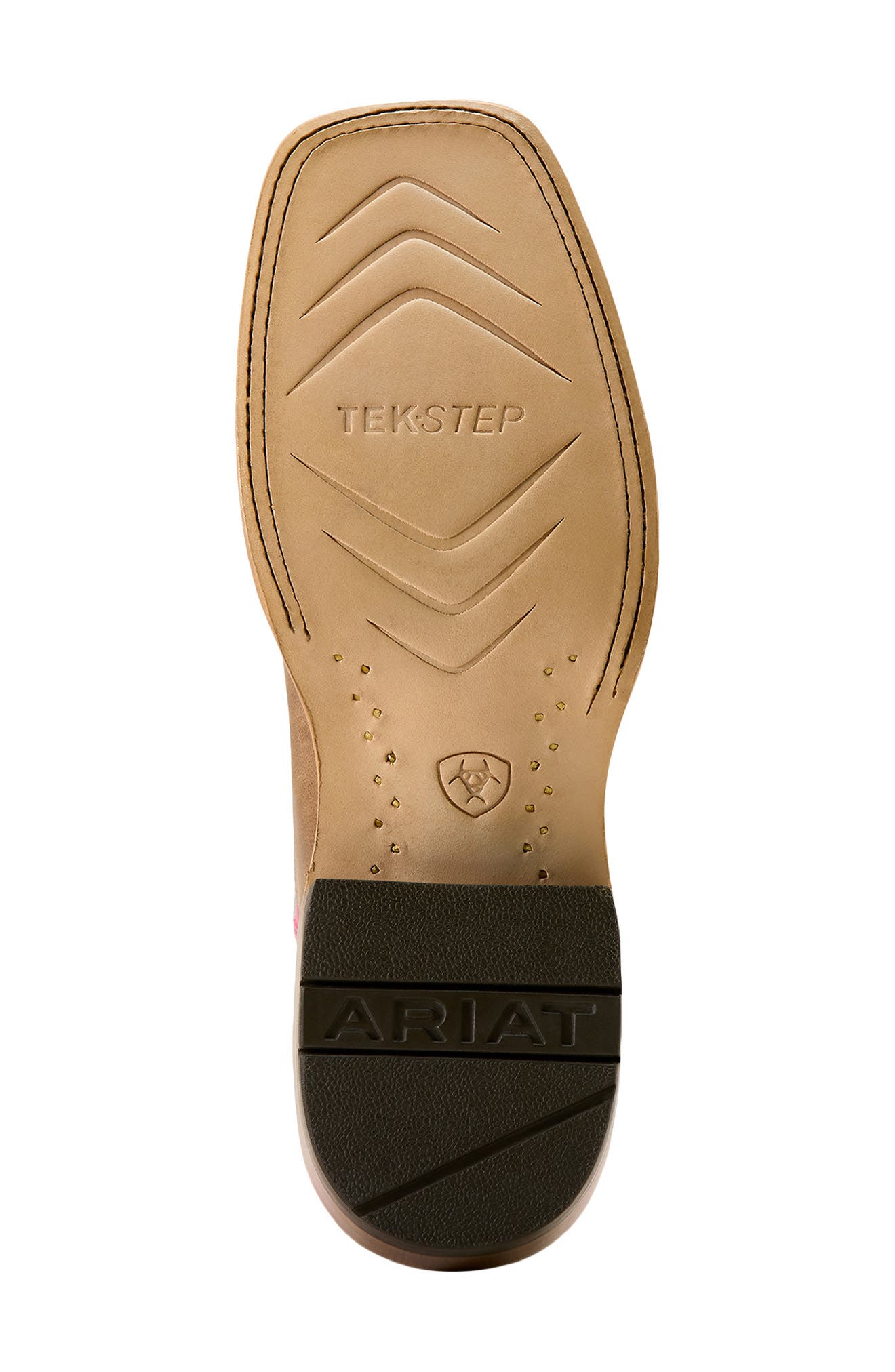 Riata Square Toe Western Boot, Alternate, color, FAWN/ KNOCKOUT PINK