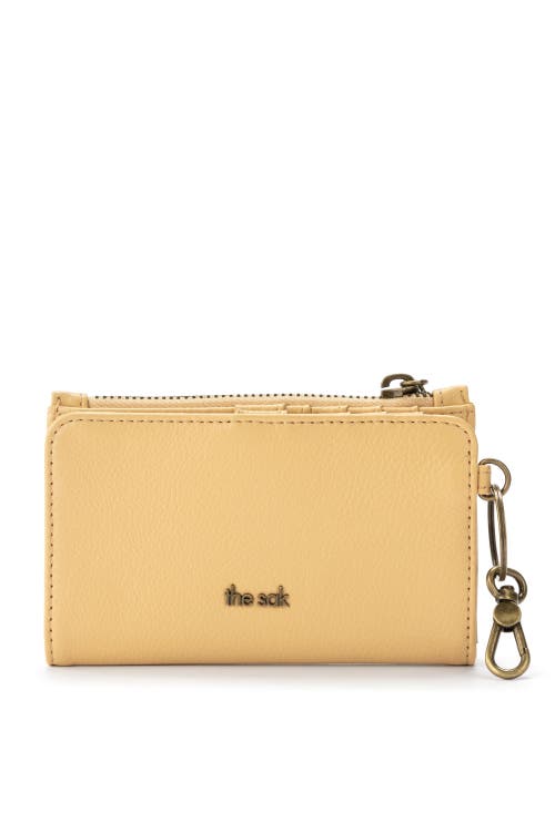 The Sak Encino Leather Card Wallet In Yellow