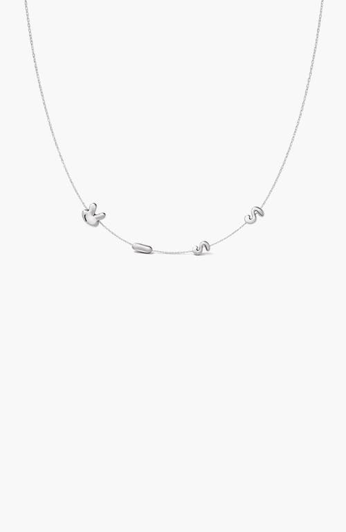 Yoj Kiss Necklace In Silver