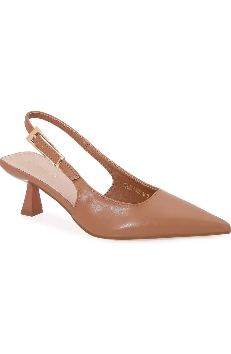 BERNESS Cassandra Slingback Kitten Heel Pump, Main, color, Mocha