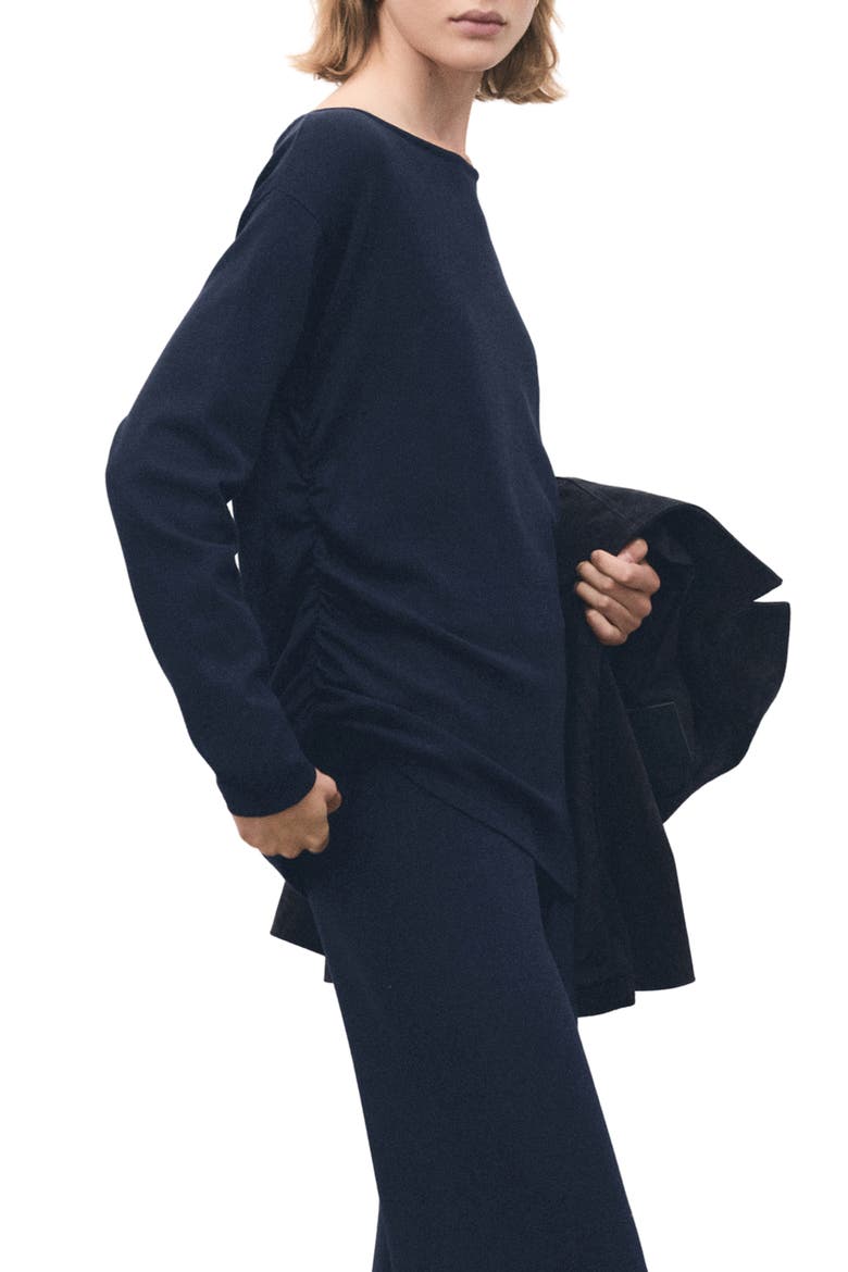 Boatneck Sweater, Alternate, color, DARK NAVY