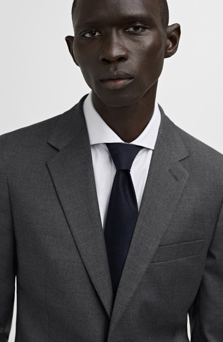 MANGO Slim Fit Suit Blazer, Alternate, color, Grey