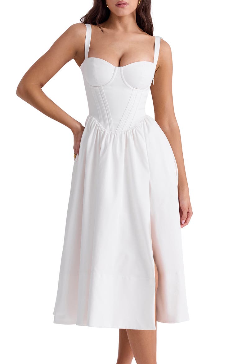 corset dress sundress TKing Fashion Womens Summer Corset Dress 2024 Sleeveless Spaghetti Strap Solid Flowy Sundress Low Cut Vintage Swing Maxi Dresses for Women with Pockets Light Blue M