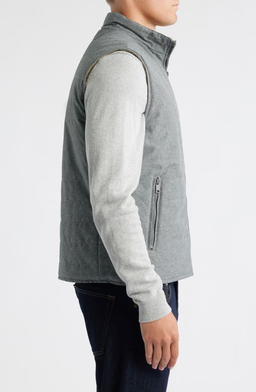 Scott Barber Reversible Quilted Vest In Gray