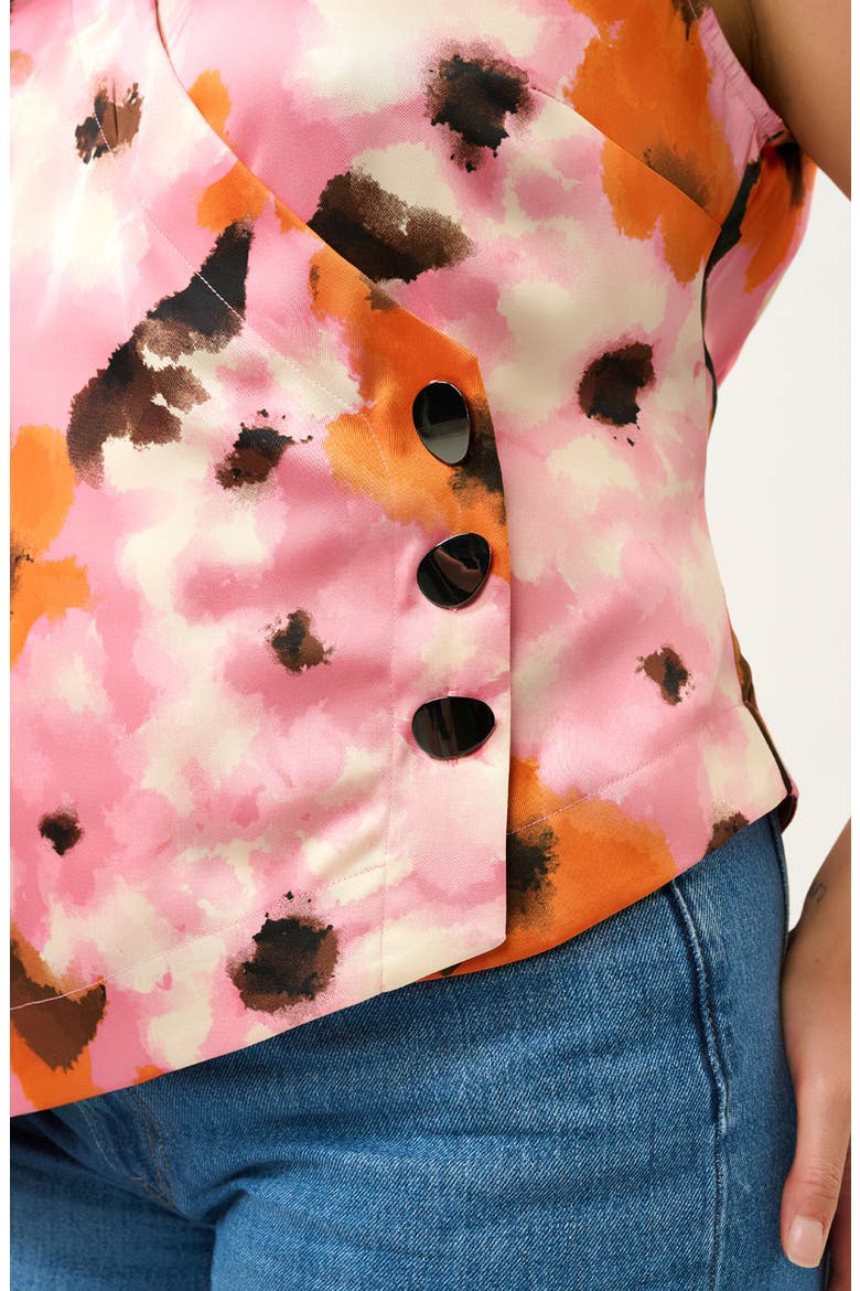 Freya Sleeveless Wrap Top, Alternate, color, PEONY/ MANDARIN