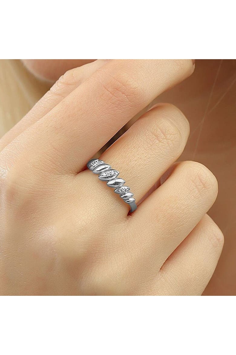 Lined Stones Marquise Sterling Silver Ring, Alternate, color, Silver